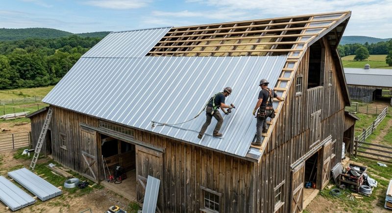 Barn Roof Installation in Milford, MI