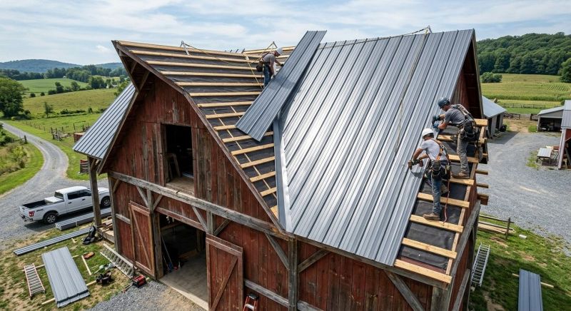 Barn Roof Installation in Milford, MI