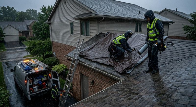 Collapsing Roof Repair in Milford, MI