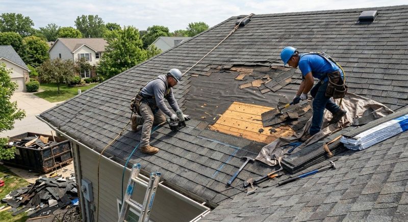 Damaged Roof Repair in Canton, MI