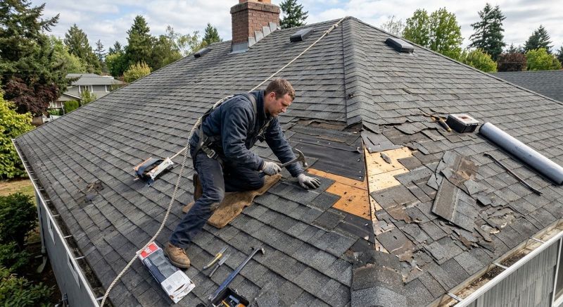 Damaged Roof Repair in Milford, MI