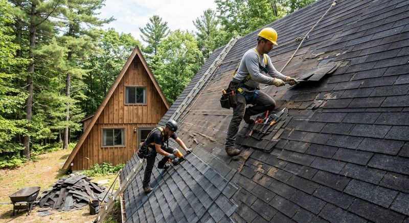 Hip Roof Shingle Repair in Milford, MI