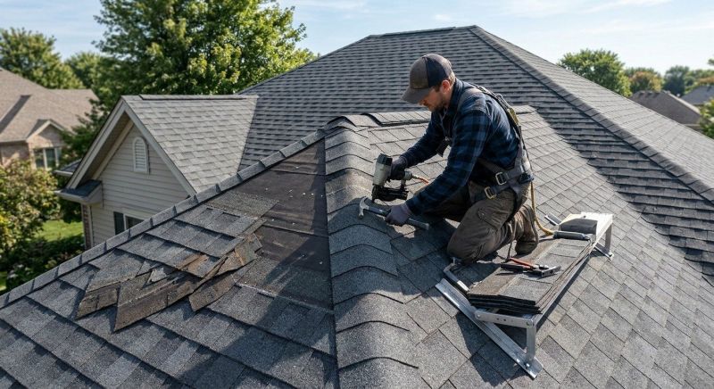 Hip Roof Shingle Replacement in Milford, MI