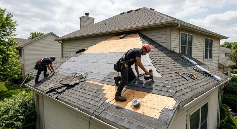 Hip Roof Shingle Replacement in Milford, MI