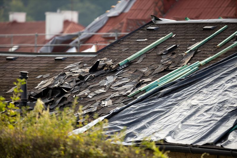 Storm Damage Roof Tarping in Milford, MI