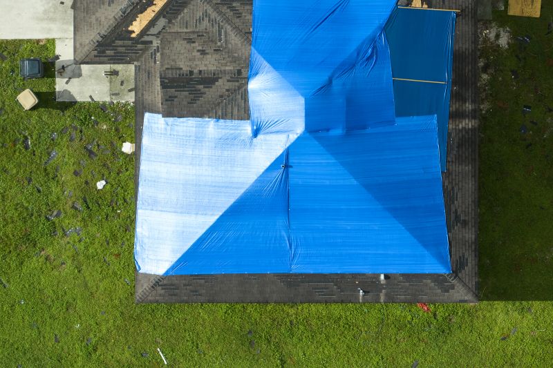Storm Damage Roof Tarping in Milford, MI